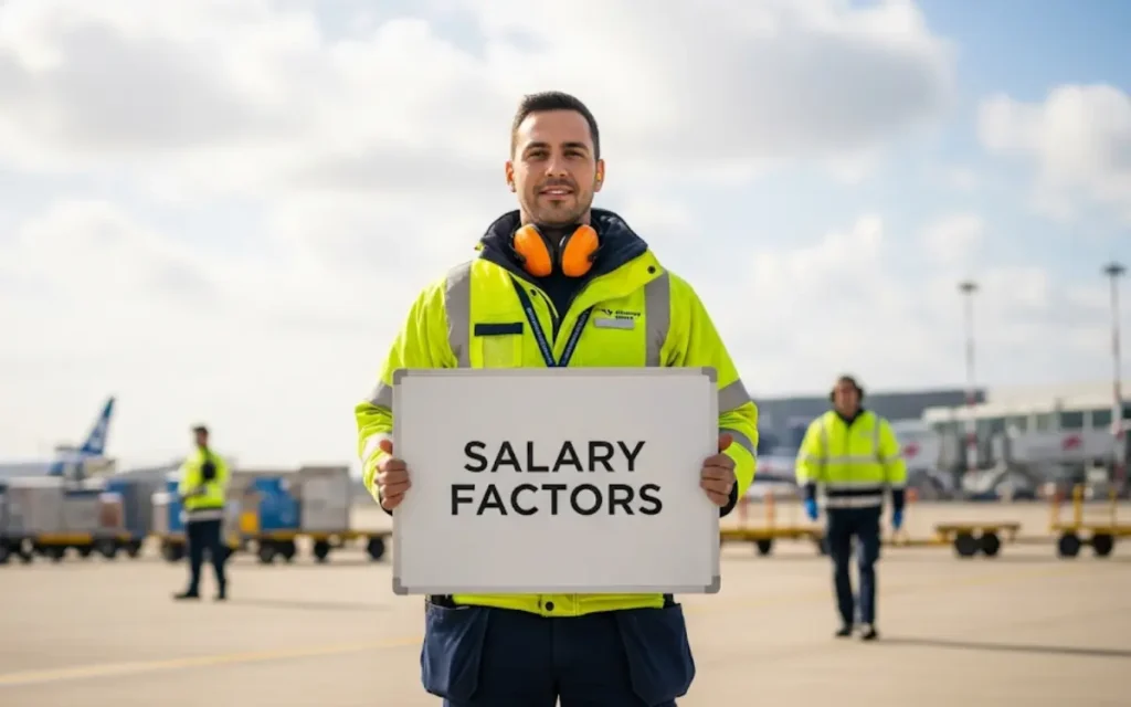 What is the salary of airport ground staff in india? 2 Factors affecting airport ground staff salaries